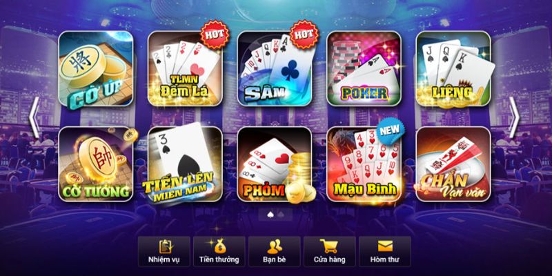 Những tựa game bài hot hit hiện nay 